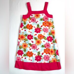 GYMBOREE Girls Floral Tropical Sundress 8 Summer Flowers Retro Y2K Island Party